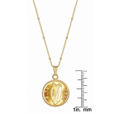 1971-1987 Gold Layered Irish Half Penny Necklace