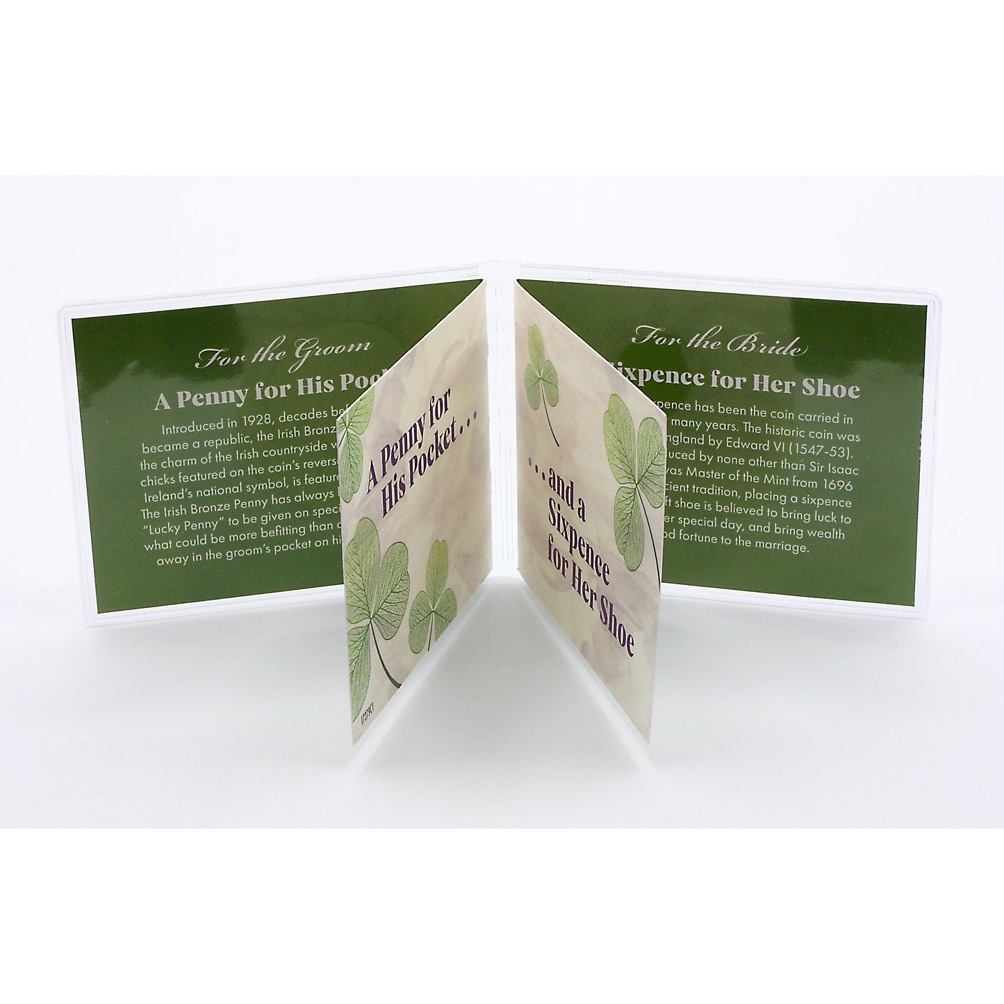 "A Penny For His Pocket and A Sixpence For Her Shoe" Coin Wedding Set