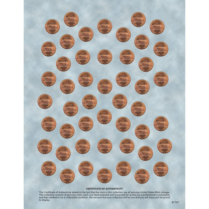 Set of 50 Lincoln Memorial Penny Collection 1959-2008