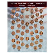 Set of 50 Lincoln Memorial Penny Collection 1959-2008