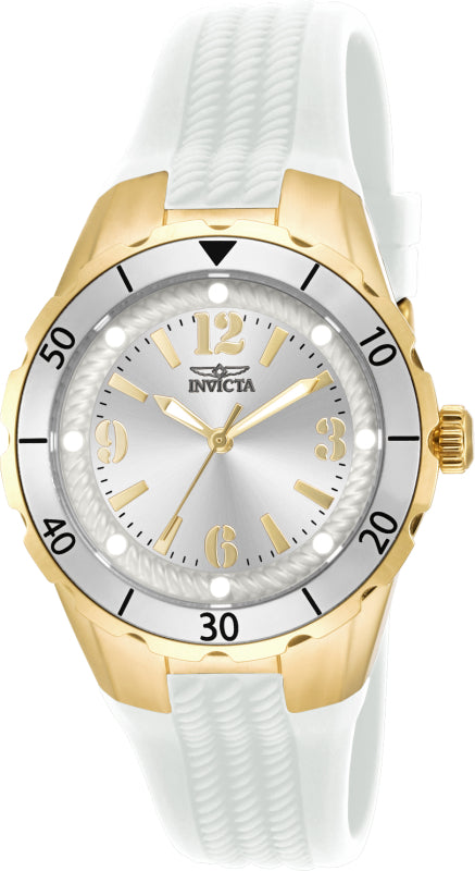 Invicta Women's 38mm Angel Quartz Textured Silicone Strap Watch