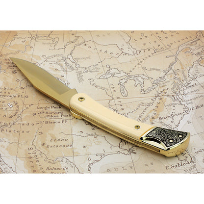 1913-1938 Buffalo Nickel Pocket Knife with American Bald Eagle and United States Flag Design
