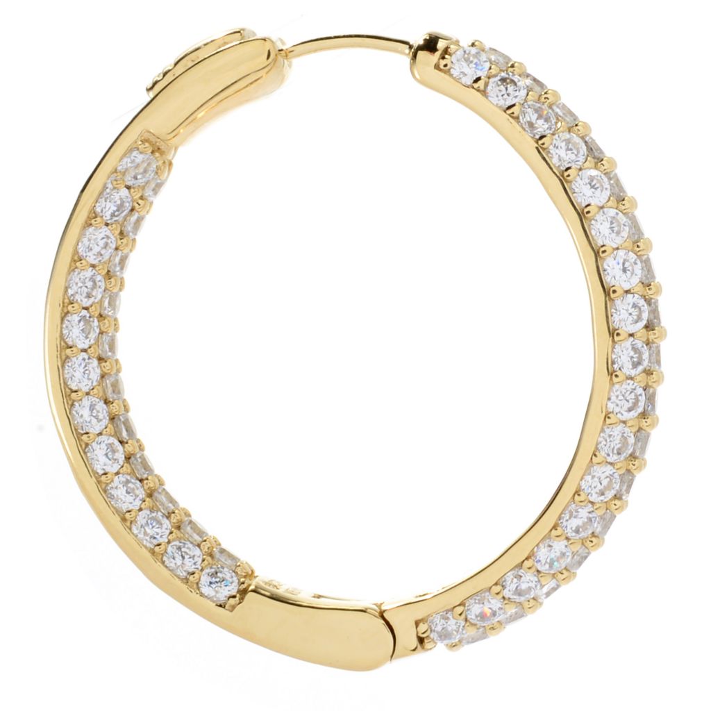 Brilliante Simulated Diamond Inside Out Hoop Earrings