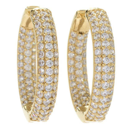 Brilliante Simulated Diamond Inside Out Hoop Earrings