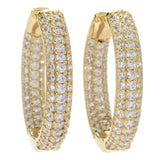 Brilliante Simulated Diamond Inside Out Hoop Earrings