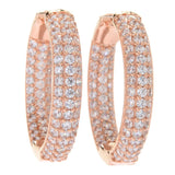 Brilliante Simulated Diamond Inside Out Hoop Earrings