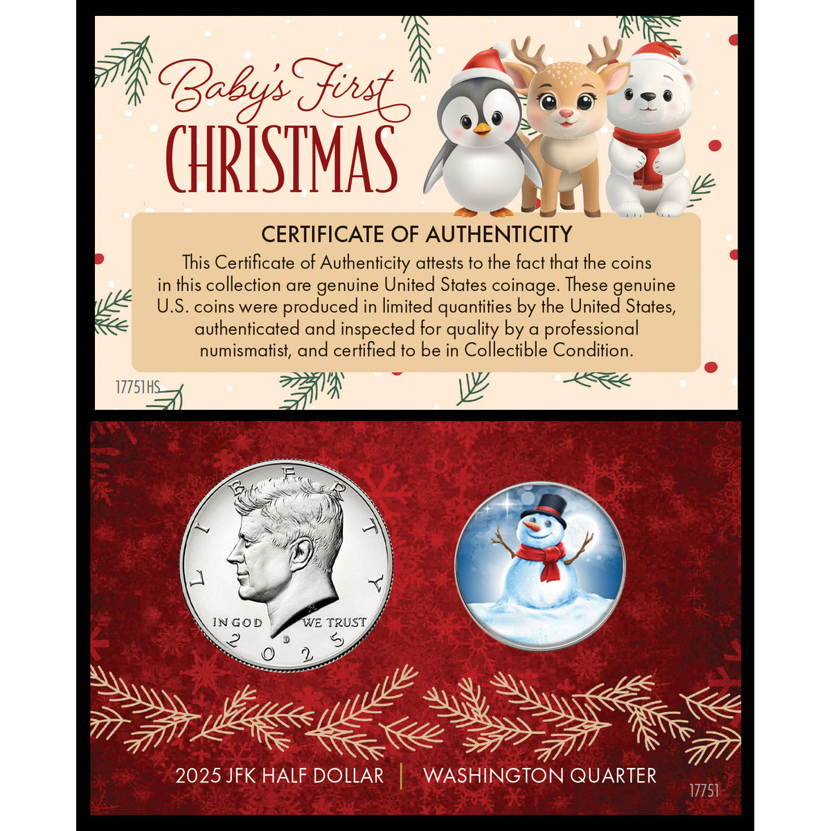 2025 Baby's First Christmas Collectible Coin Card