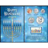 2025 Hanukkah Stamp and Coin Collectible Greeting Card