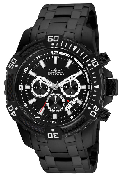 Invicta Men's 51mm Pro Diver Scuba Quartz Chronograph Carbon Fiber Bezel Bracelet Watch