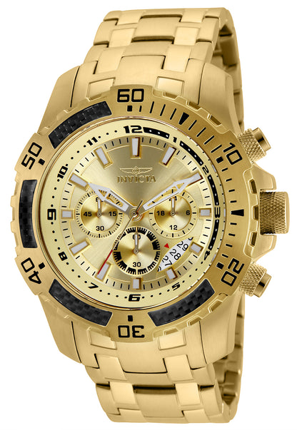 Invicta Men's 51mm Pro Diver Scuba Quartz Chronograph Carbon Fiber Bezel Bracelet Watch