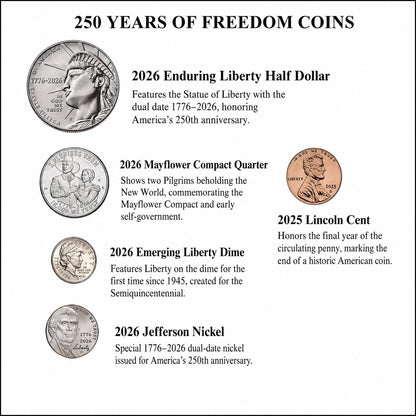 Brilliant Uncirculated United States Semiquincentennial 250th Anniversary Coin Set