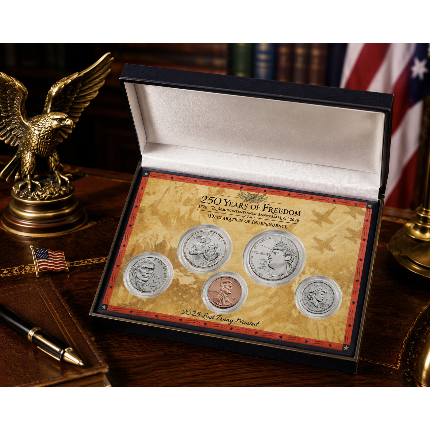 Brilliant Uncirculated United States Semiquincentennial 250th Anniversary Coin Set