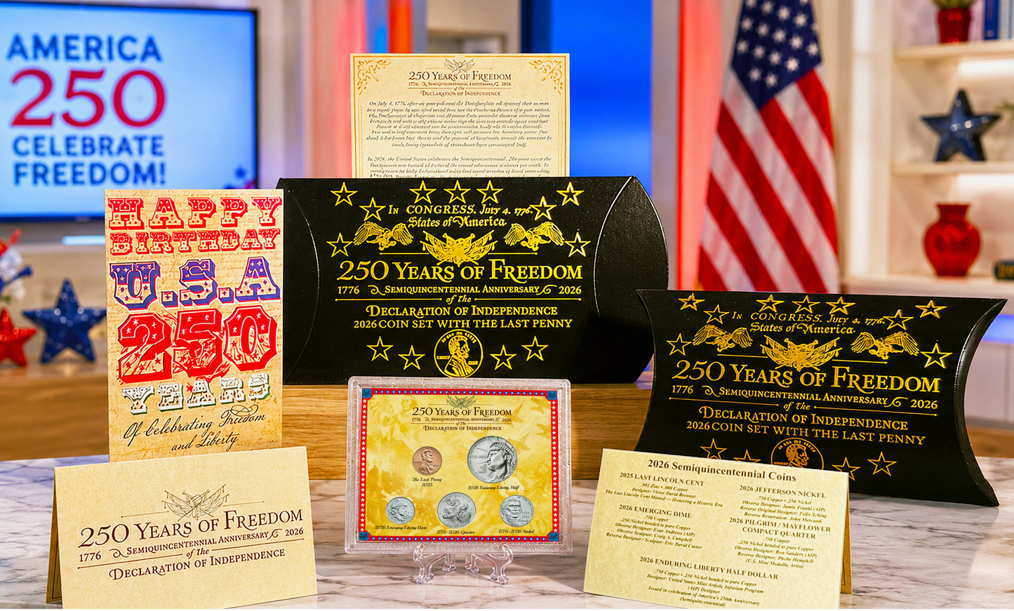 250 Years of Freedom - 2026 United States 250th Anniversary Coin Set