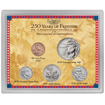 250 Years of Freedom - 2026 United States 250th Anniversary Coin Set
