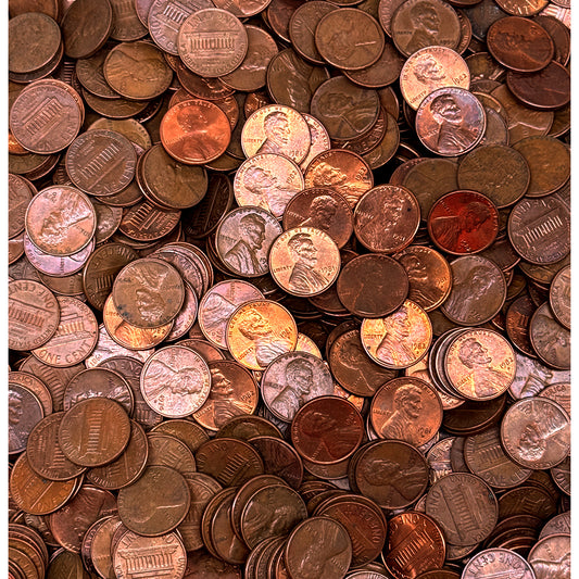Bankers Bag of 1000 1959-1982 Lincoln Copper Pennies w/ Two Free 2025 Lincoln "Last Year of Issue" Penny