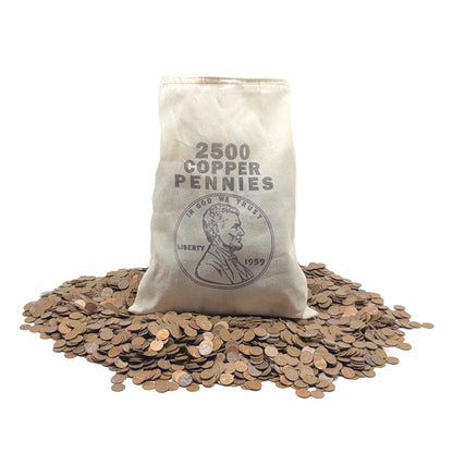 Bankers Bag of Lincoln Copper Pennies 1959-1982 w/ Free 2025 Lincoln "Last Year of Issue" Penny