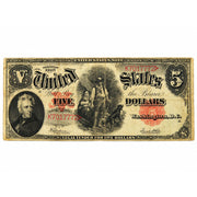 1907 $5 Woodchopper Note – Genuine Historic US Large Size Currency