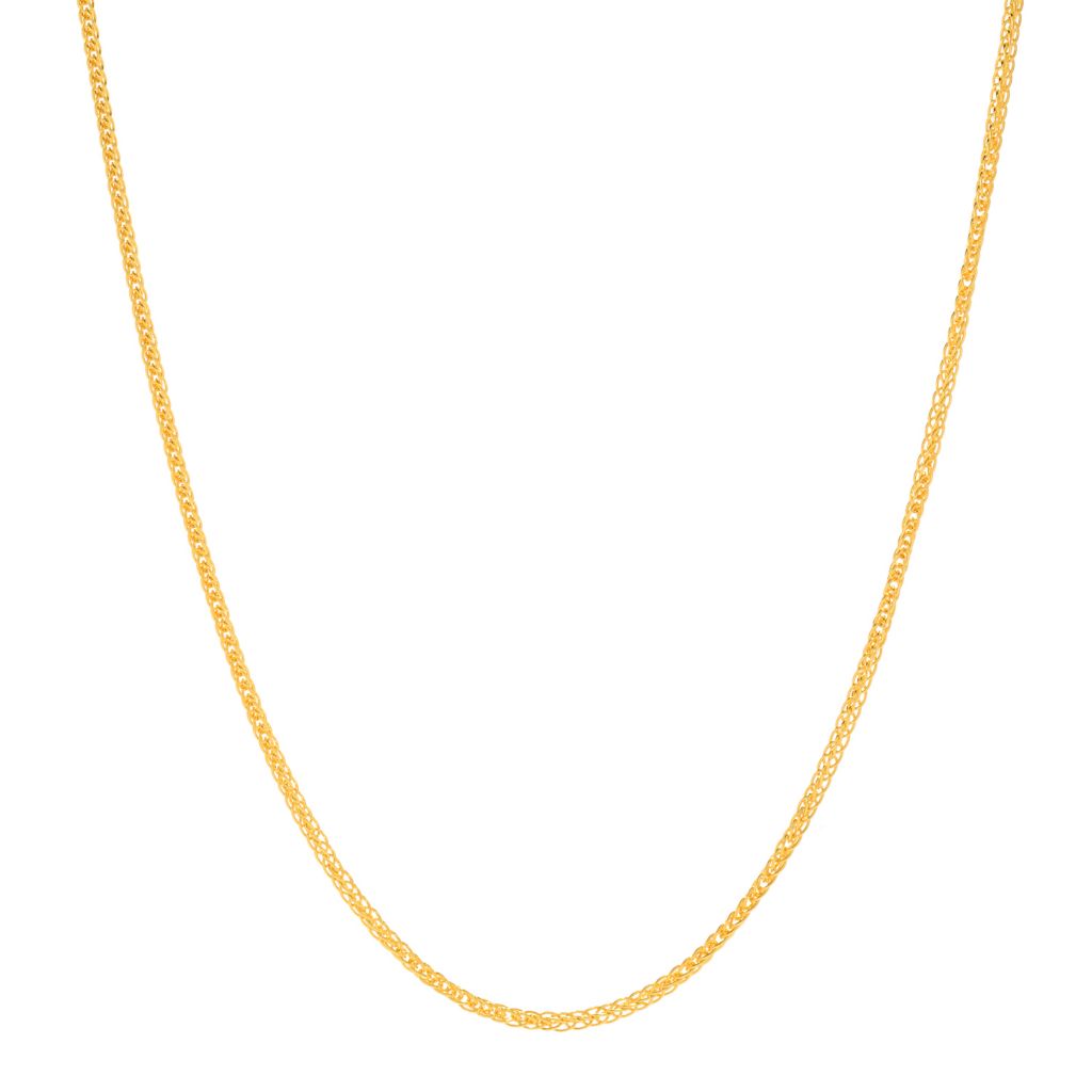 24K Gold Wheat Chain 24" Necklace
