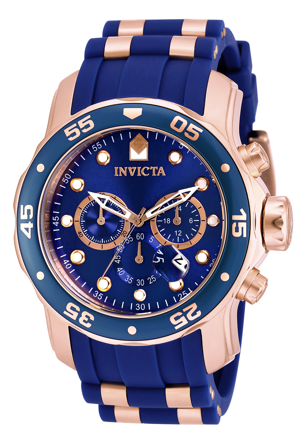 Invicta Men's 50mm Pro Diver Scuba Quartz Chronograph Silicone Strap Watch