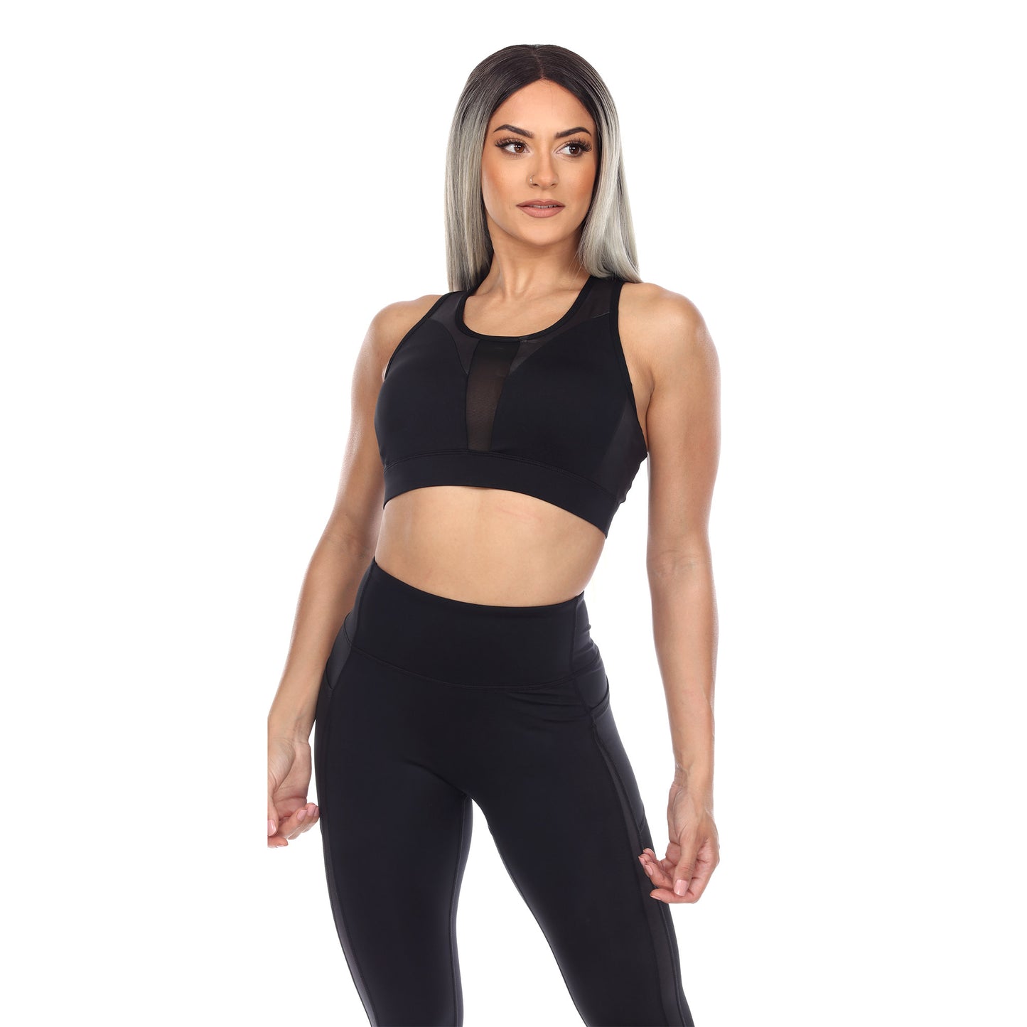 White Mark Women's Racer Back Sports Bra