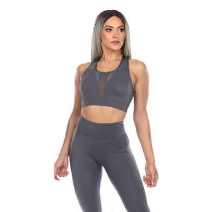 White Mark Women's Racer Back Sports Bra