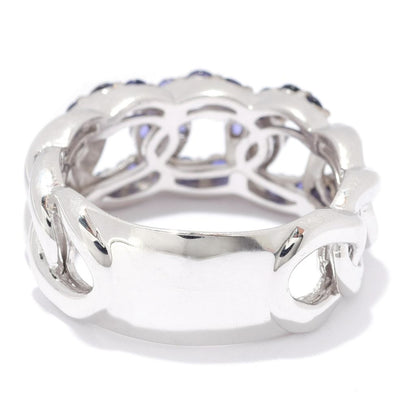 Iolite Chain Band Ring