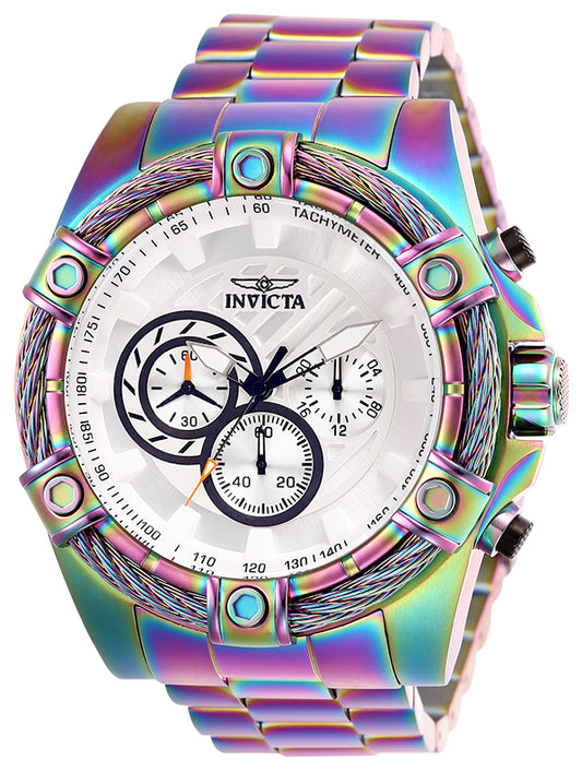 Invicta Men's 52mm Bolt Quartz Chronograph Iridescent Bracelet Watch
