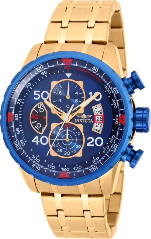 Invicta Men's 48mm Aviator Quartz Chronograph Bracelet Watch