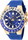 Invicta Men's 52mm Aviator Quartz Blue Silicone Strap Watch