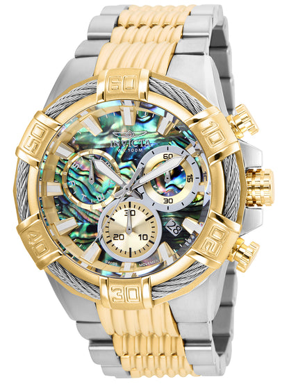 Invicta Men's 51mm Bolt Quartz Chronograph Abalone Dial Twisted Cable Bracelet Watch