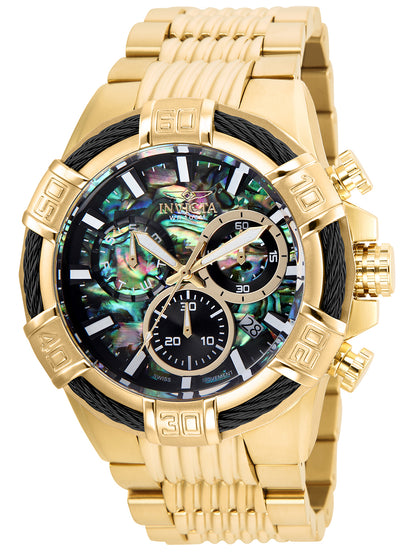 Invicta Men's 51mm Bolt Quartz Chronograph Abalone Dial Twisted Cable Bracelet Watch