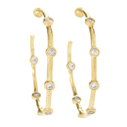 Brilliante Simulated Diamond Hoop Earrings
