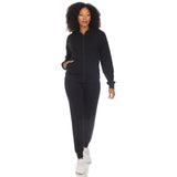 White Mark Women's 2-Piece Fleece Sweatsuit Set