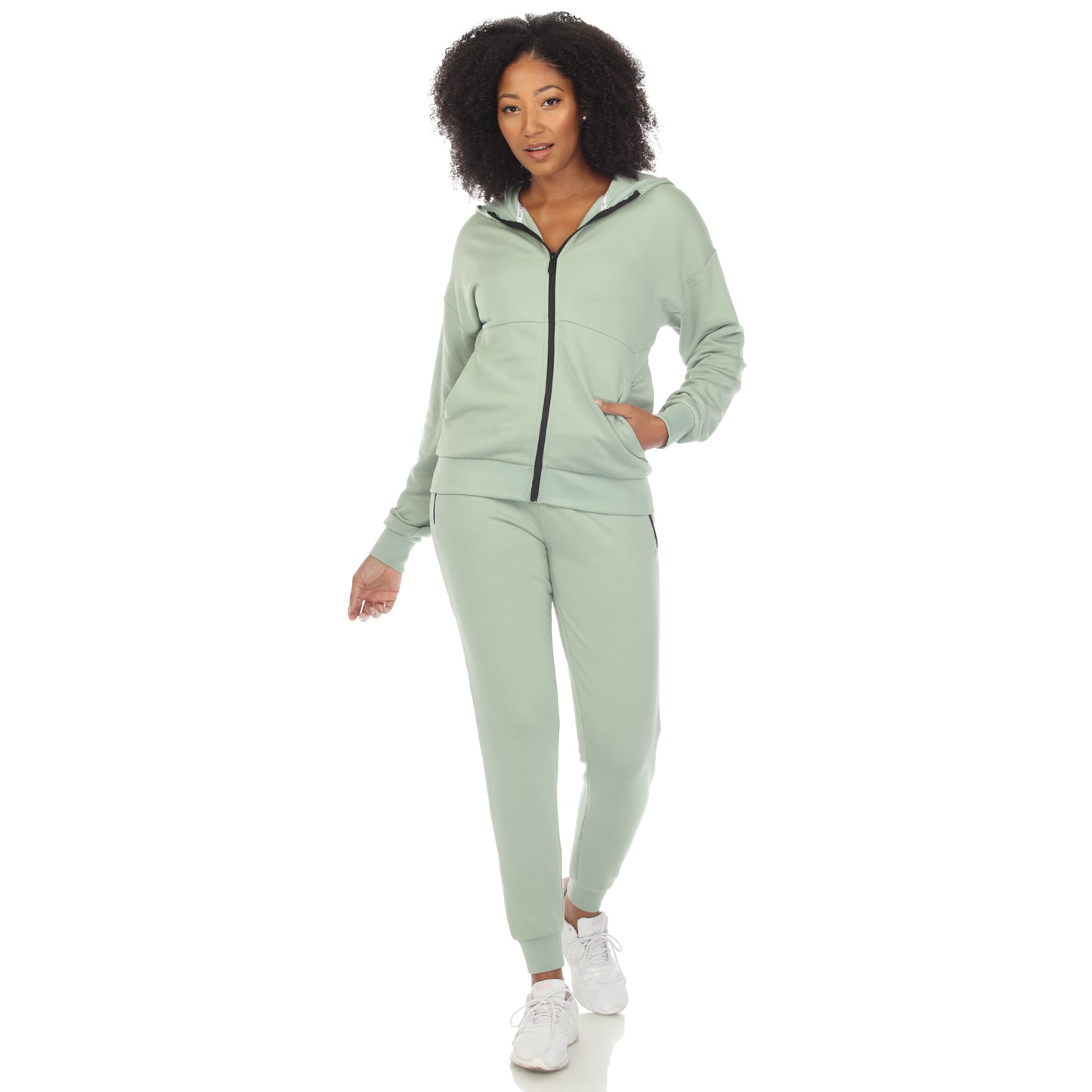 White Mark Women's 2-Piece Fleece Sweatsuit Set