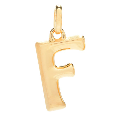 VOGA 18K Gold Electroform Knife-Edge Initial Pendant