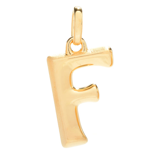 VOGA 18K Gold Electroform Knife-Edge Initial Pendant