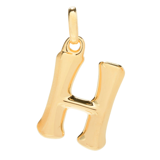 VOGA 18K Gold Electroform Knife-Edge Initial Pendant