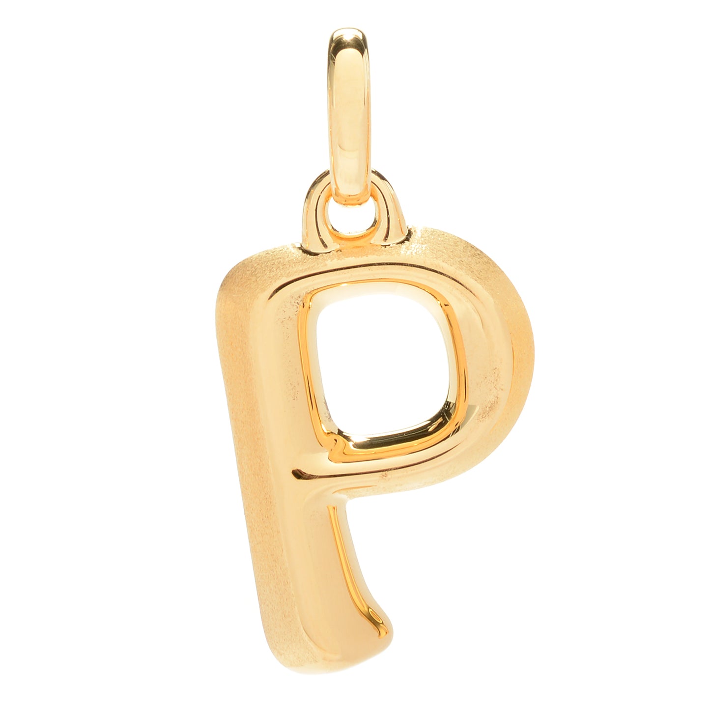 VOGA 18K Gold Electroform Knife-Edge Initial Pendant