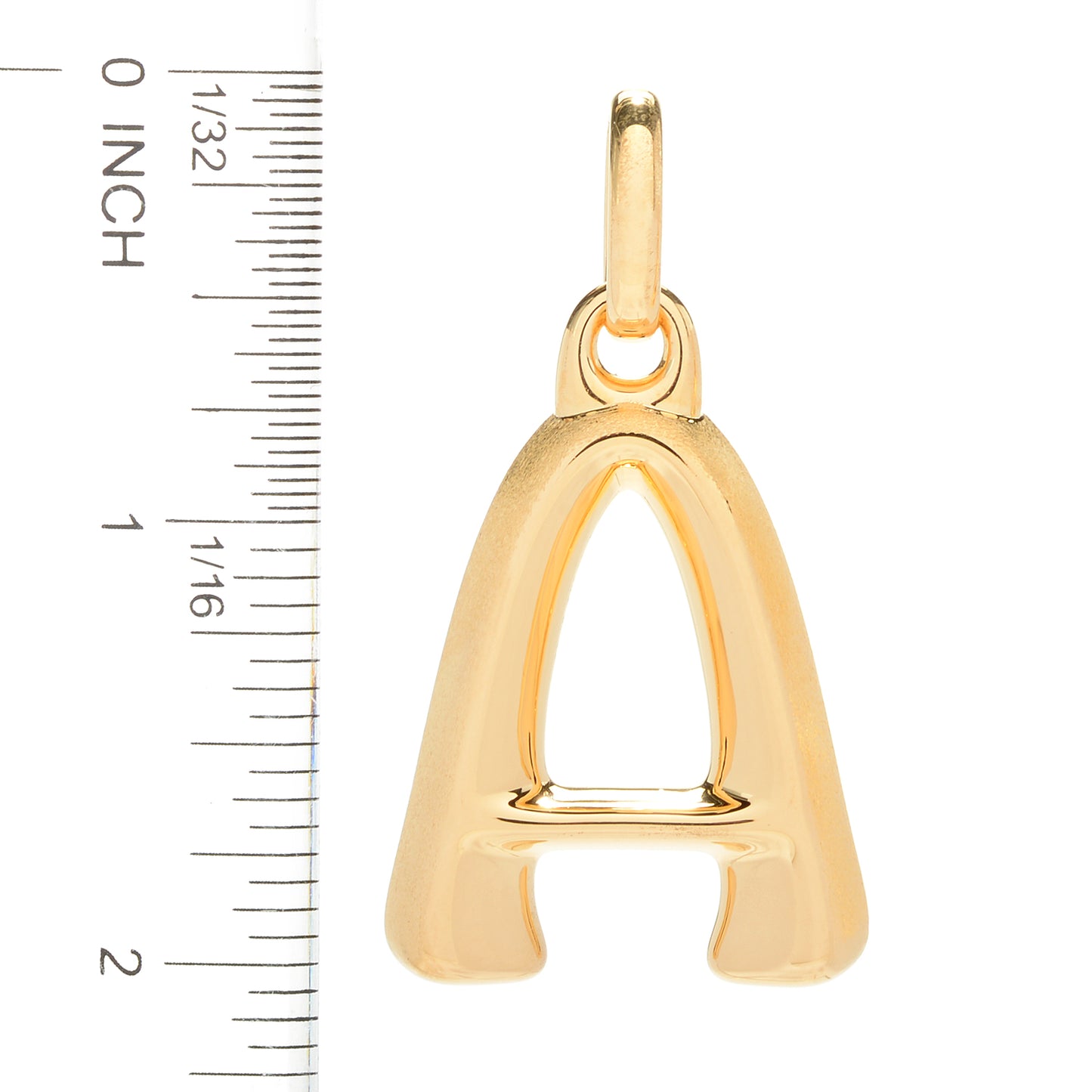 VOGA 18K Gold Electroform Knife-Edge Initial Pendant