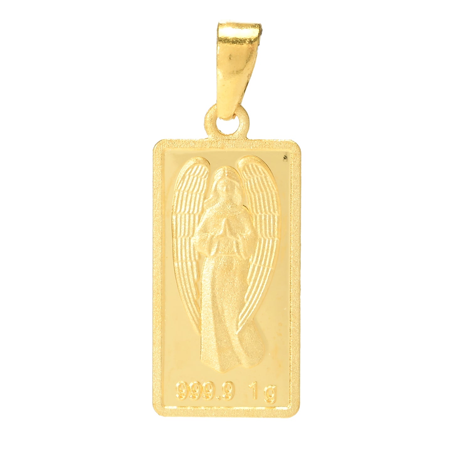24K Gold 1 Gram Angel Ingot-Style Pendant