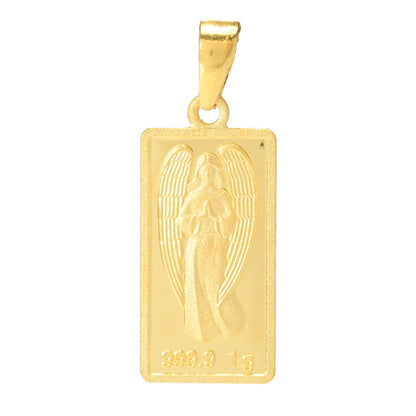 24K Gold 1 Gram Angel Ingot-Style Pendant