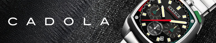 Cadola watch and brand name on a dark background