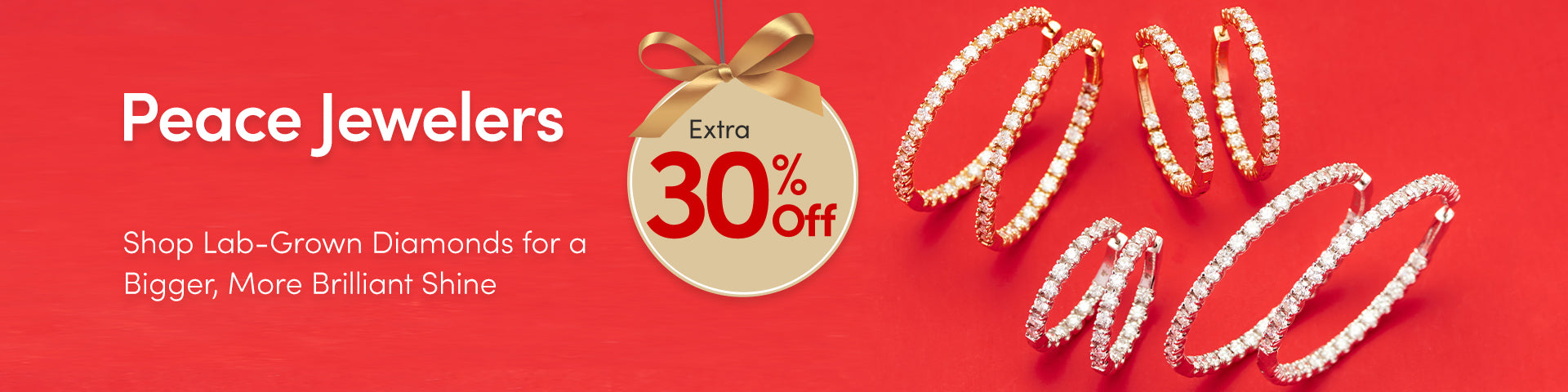 Extra 30% off Peace Jewelers lab-grown diamond jewelry this weekend