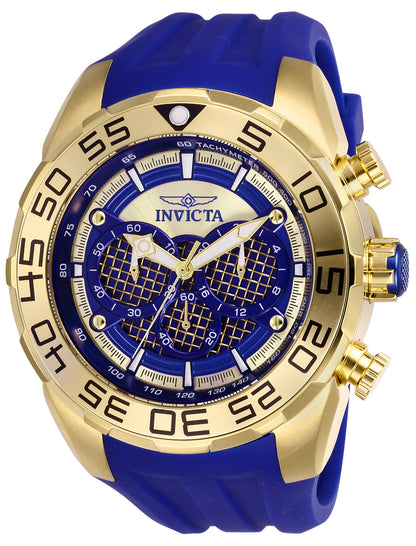 Invicta Men's 50mm Speedway Scuba Quartz Chronograph Blue Label Silicone Strap Watch