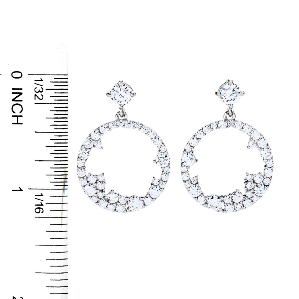 Brilliante 3.13 DEW Scattered Simulated Diamond Open Drop Earrings