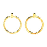 Toscana Italiana 18K Gold Plated Interlocked Hoop Earrings