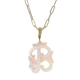 Cameo Italiano 18K Gold Plated Cameo Initial Pendant