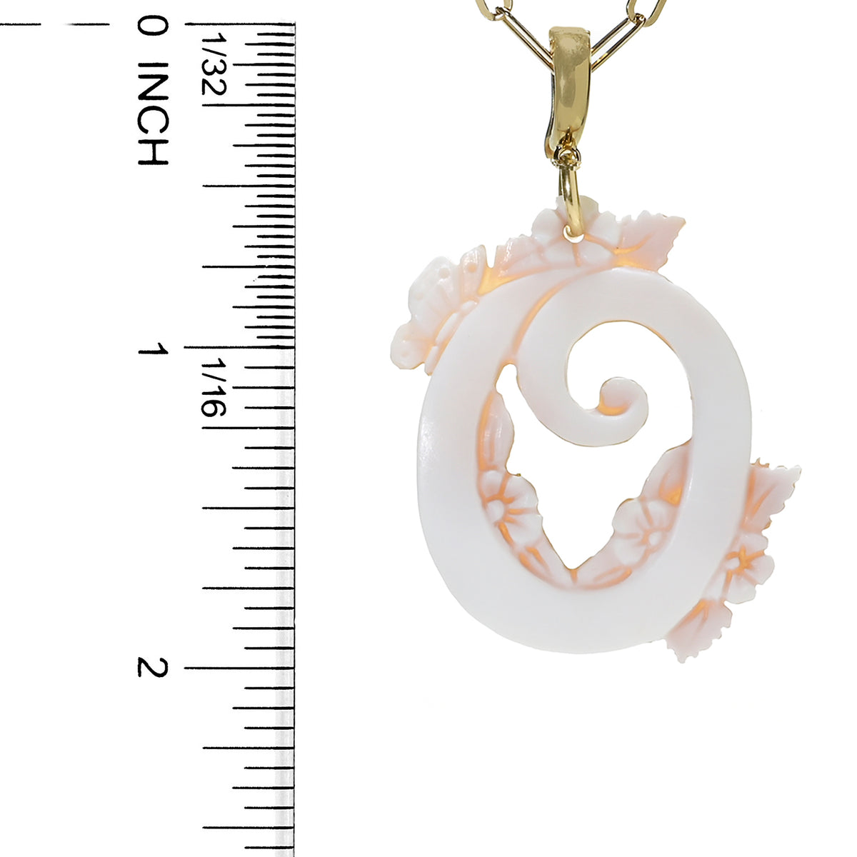 Cameo Italiano 18K Gold Plated Cameo Initial Pendant