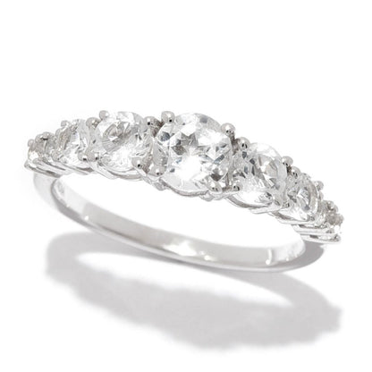 Gem Treasures Sterling Silver Choice of Gemstone Graduated Band Ring