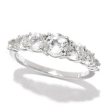 Gem Treasures Sterling Silver Choice of Gemstone Graduated Band Ring